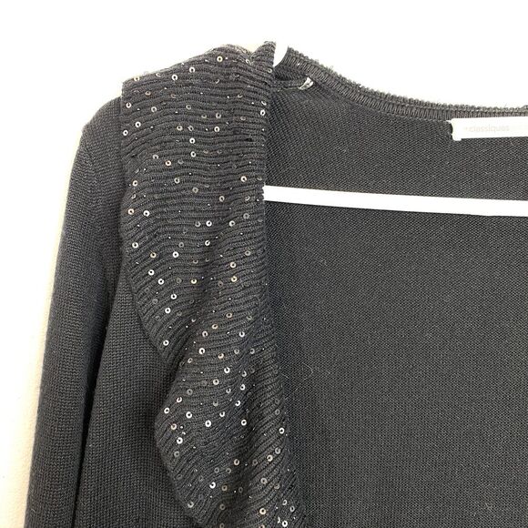 Classiques Entier Black Cashmere‎ Silk Cardigan Business Workwear  Size Medium - Picture 2 of 4